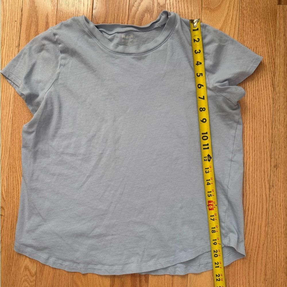 Madewell Light Blue Short Sleeve Large Tee
